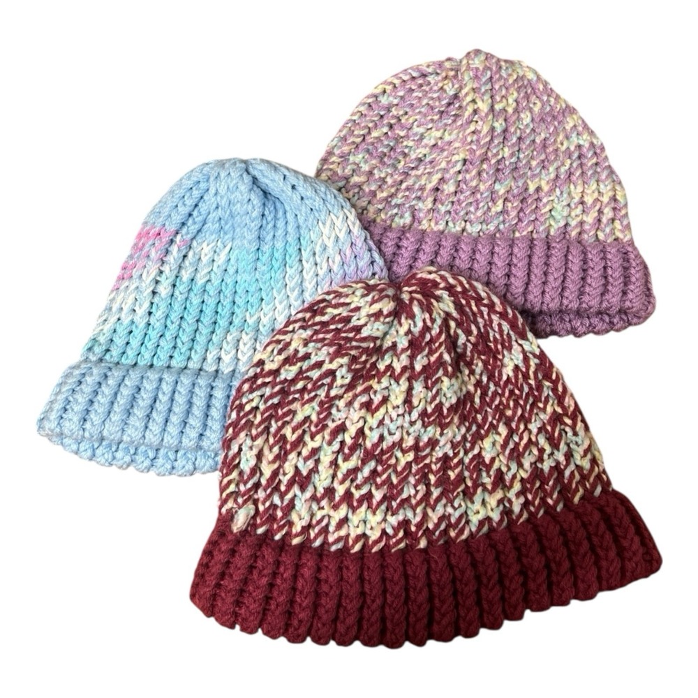Crochet Handmade Hat/Beanie  Set‎ Of 3